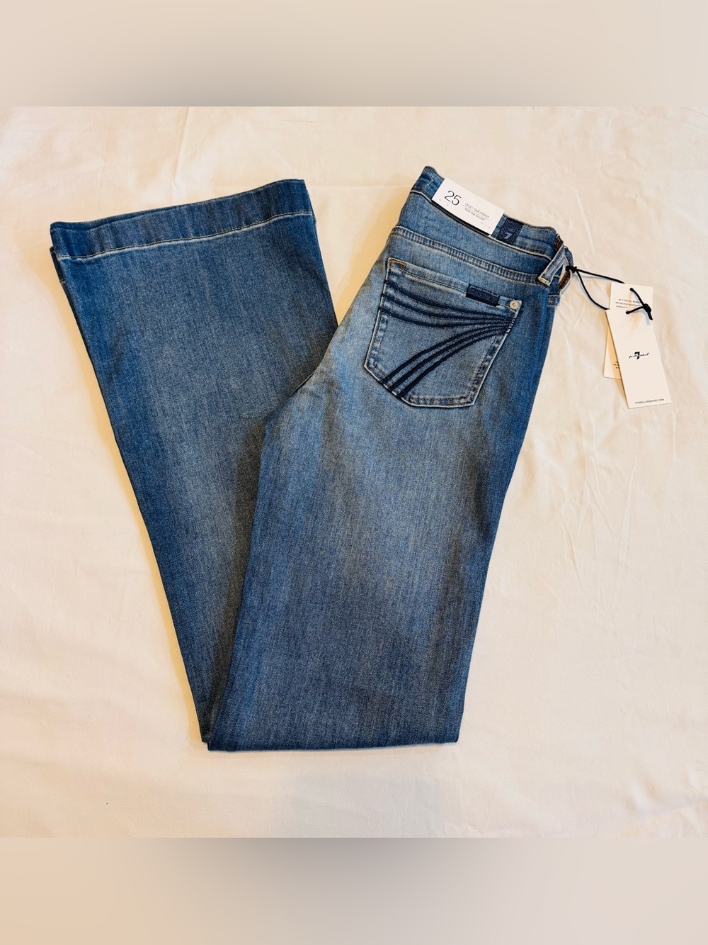 7 For All Mankind Flare Leg Trouser Jeans Size 25 NWT